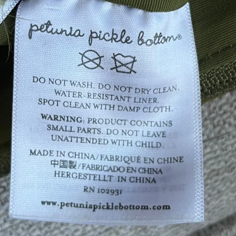 Petunia Pickle Bottom City Carryall Quilted Diaper Bag Olive Tote Crossbody Luxe